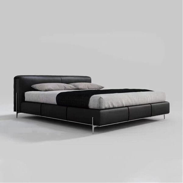 leather king bed