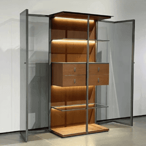 Glass side cabinet custom