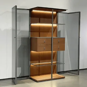 Glass side cabinet custom