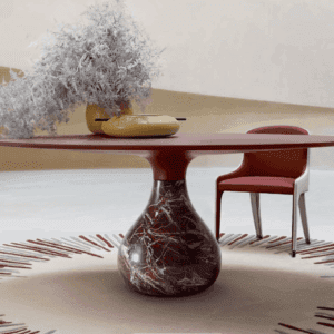 Aqua round dining table custom