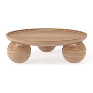 ash wood round coffee table from Foshan for villas