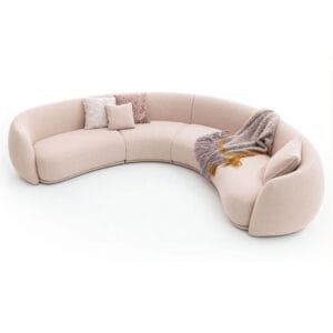 factory visit for curved sofa selection in Foshan